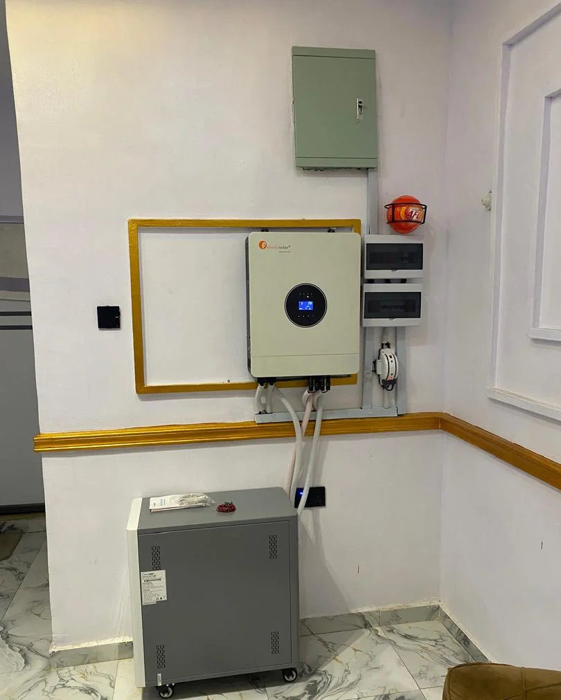 Hybrid inverter and battery equipment at a residential project in Ijebu Ode