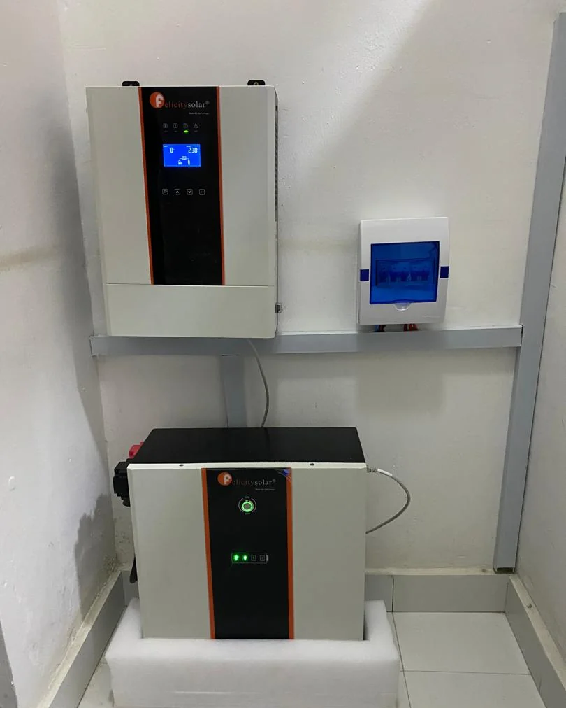 Hybrid inverter and battery equipment at a residential project in Sangotedo